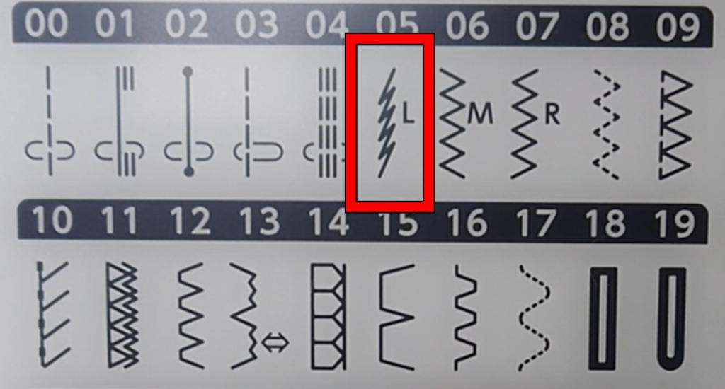 Diagonaler Zickzack Stich