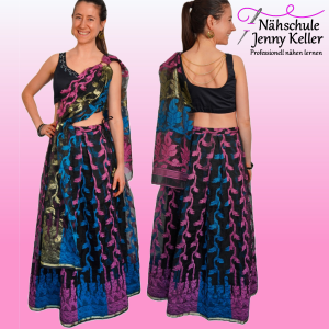 Ein Kleid aus einem indischen Sari