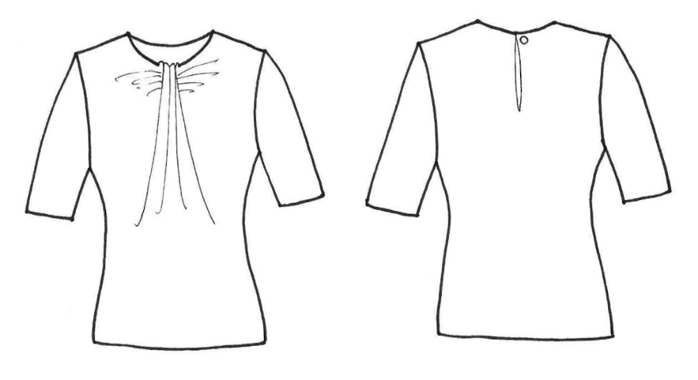 Top mit Faltung Einsteigermodell nähen