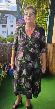 Selbstgenähtes Abendkleid einer meiner Kursteilnehmerinnen