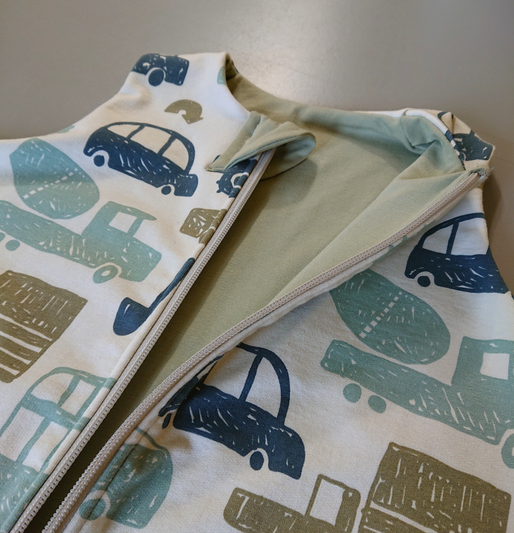 Detailansicht von einem Baby Schlafsack
