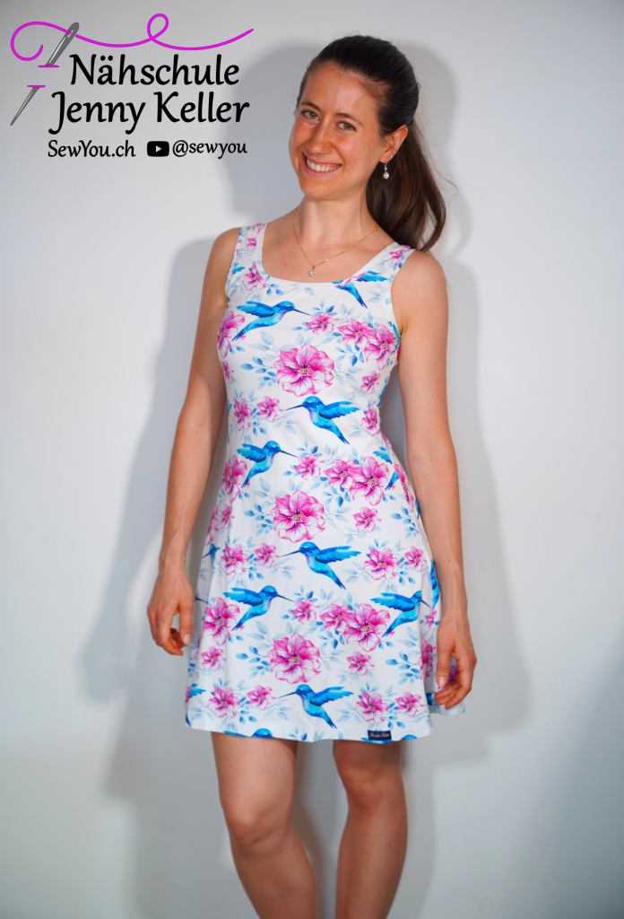 Sommerkleid mit A-Linie aus Jersey
