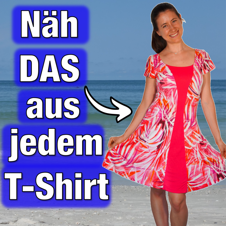 Einfaches Sommerkleid nähen: Schnittmuster vom T-Shirt