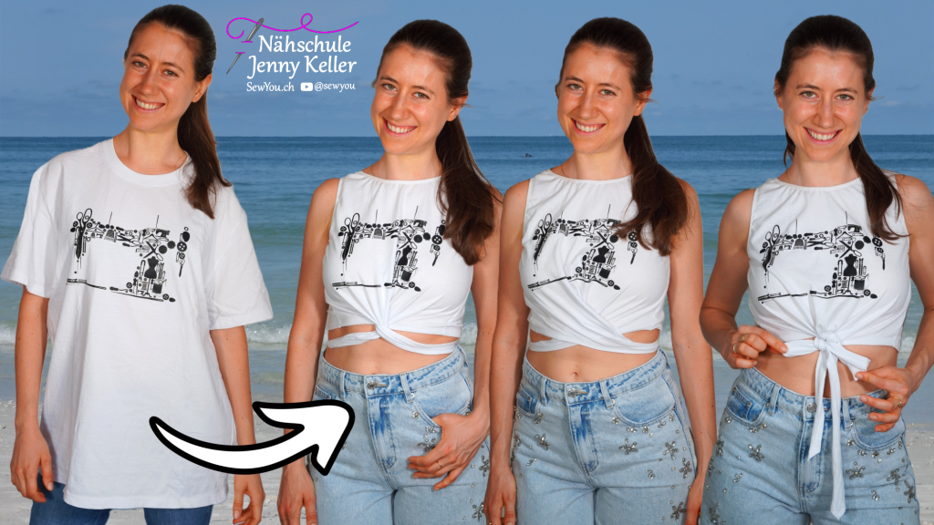 T-Shirt Upcycling: Crop Top selber machen