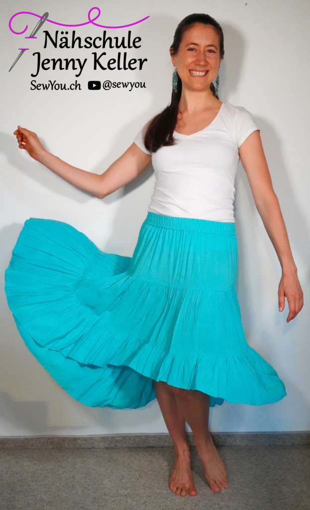 Luftiger, fliessender Rock im Boho-Stil