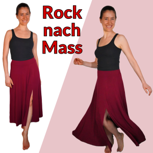 Jersey Rock mit Schlitz selber nähen – bequemes Schnittmuster nach Mass
