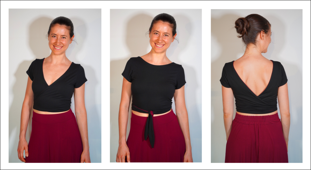 Wendbares Wickeltop 2 Looks